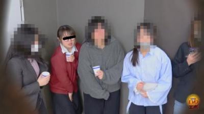OL採尿日 トイレ殺到おしっこ大洪水もらし